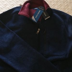 NWT Nautica full zip fleece sweater